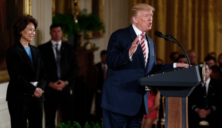 A blueprint to modernize the nation's infrastructure, which Trump is unveiling to compete with the highly anticipated Senate testimony of fired FBI Director James Comey, is among the few arrows the president has left in his quiver. (AP Photo/Carolyn Kaster)