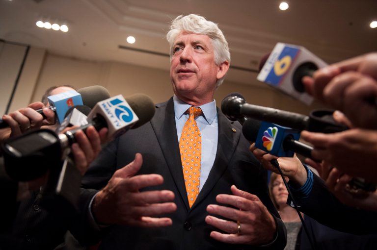 As of Tuesday morning, Democratic challenger Mark Herring had a 117-vote lead over Republican Mark Obenshain. (AP Photo/Cliff Owen)