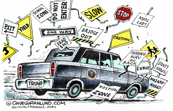 Editorial cartoon: Ignoring the signs