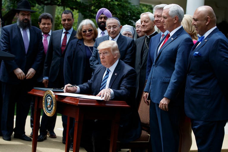 The ACLU said the directive lacks teeth but may lay the groundwork for a future legal battle. (AP Photo/Evan Vucci)