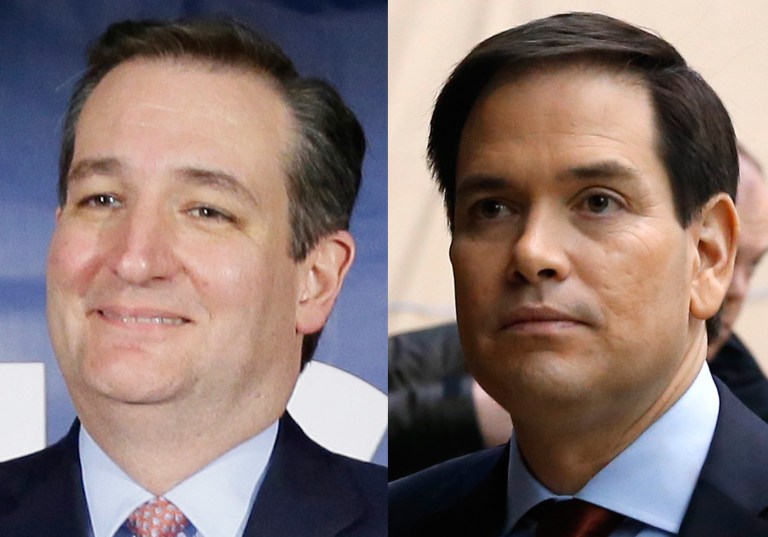 Ted Cruz appeals to the conservative voter's id, offering a vision of principled, uncompromising governance. Marco Rubio plays on their heartstrings, with promises to win the presidency by winning converts to the conservative cause. (AP Photos)