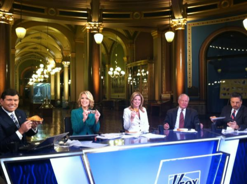 Cables news talent eats pizza, gets punchy