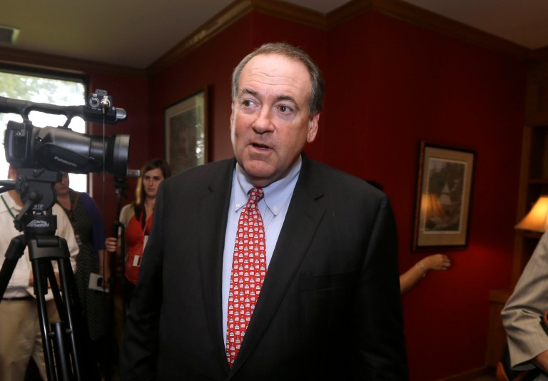 in Iowa, Huckabee leads a new CNN poll of likely GOP presidential candidates with 21 percent. (AP Photo/Danny Johnston)