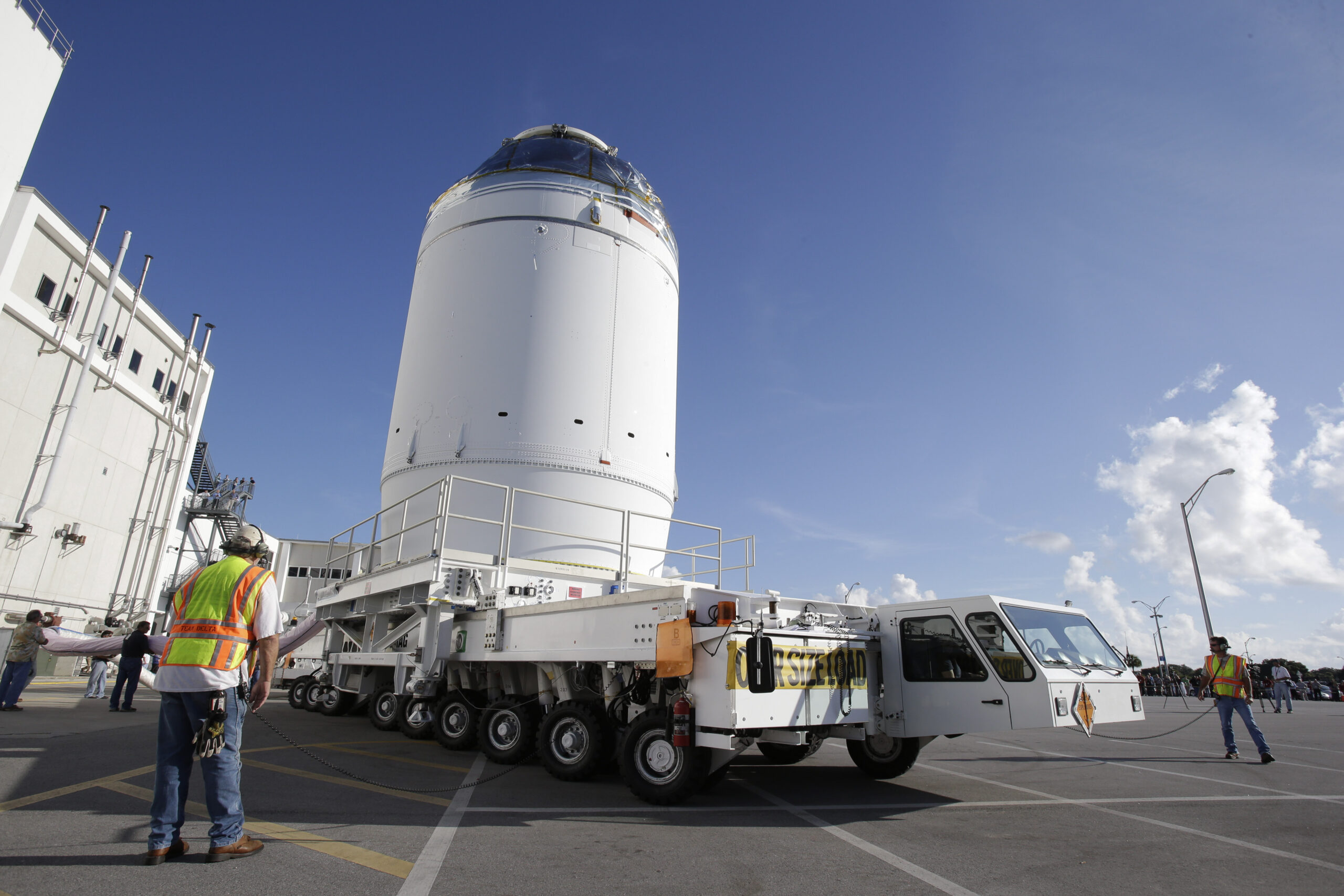 NASA’s newest human spacecraft on the move