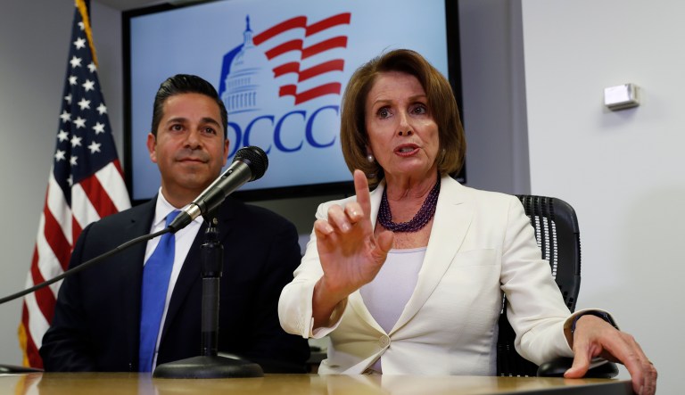 Democrats' intraparty debate over whether to support candidates who are pro-life or moderate on abortion rages on. (AP Photo/Carolyn Kaster)