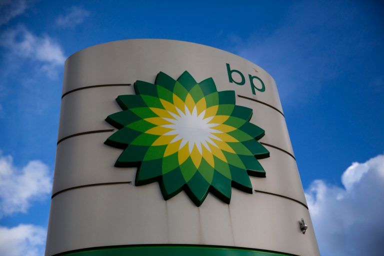Oil giant BP took a loss in the fourth quarter of 2014 as oil prices slumped, becoming the first major to do so amid slumping prices. (AP Photo/Matt Dunham)