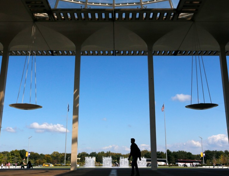 The three students at the State University of New York at Albany claimed they were attacked by a dozen white people while riding on a bus in January, but evidence showed the attack was a hoax. (AP Photo)
