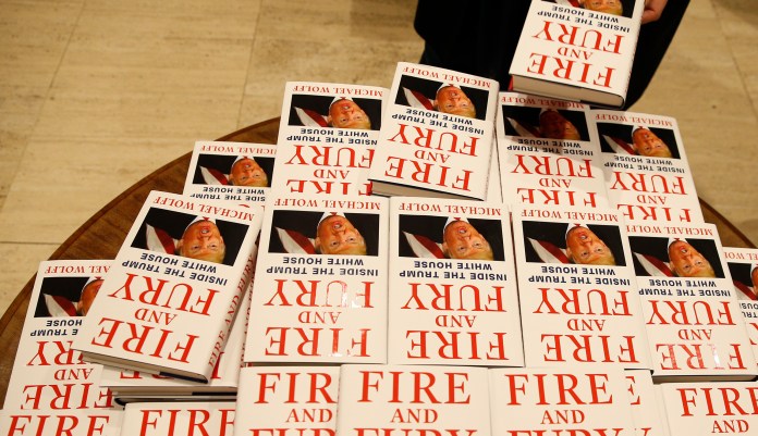 It's been reported that more than 1 million orders for Michael Wolff's "Fire and Fury" have been placed in the United States alone. (AP Photo/Alastair Grant)