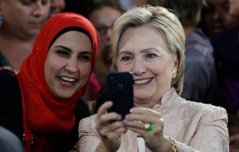 The former secretary of state trolled her opponent on Twitter. (AP Photo/Carolyn Kaster)