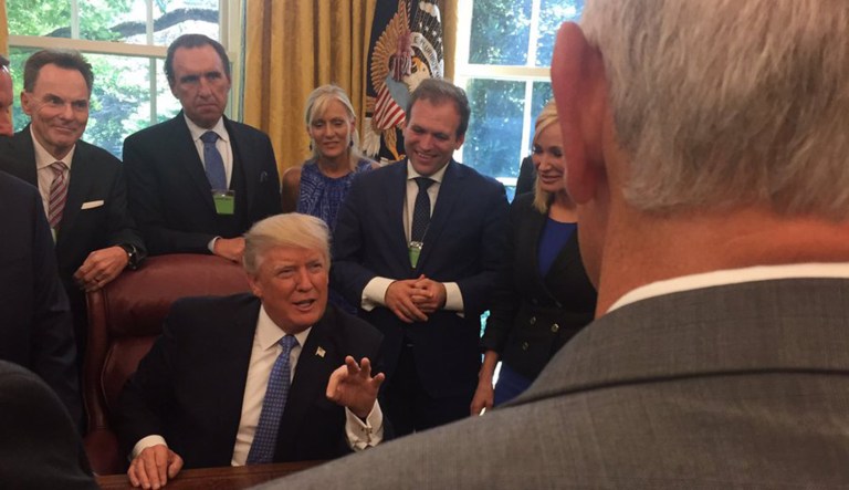 Johnnie Moore told CNN the Oval Office prayer session occurred when several faith leaders were invited to meet Trump after they held meetings with officials from the Office of Public Liaison. (Johnnie Moore/Twitter)