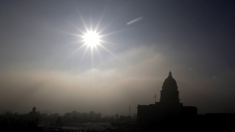 The Environmental Protection Agency issued new rules Thursday to cut smog-forming ozone emissions from fracking. (AP Photo/Rick Bowmer)