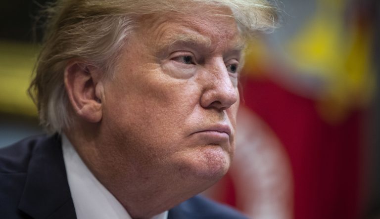 U.S. President Donald Trump listens during healthcare pricing roundtable in the Roosevelt Room of the White House in Washington, D.C., U.S., on Wednesday, Jan. 23, 2019. 