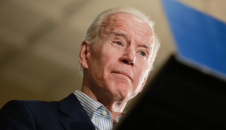 Former Vice President Joe Biden, 2020 Democratic presidential candidate, speaks during a campaign event in Dubuque, Iowa, on Tuesday, April 30, 2019.