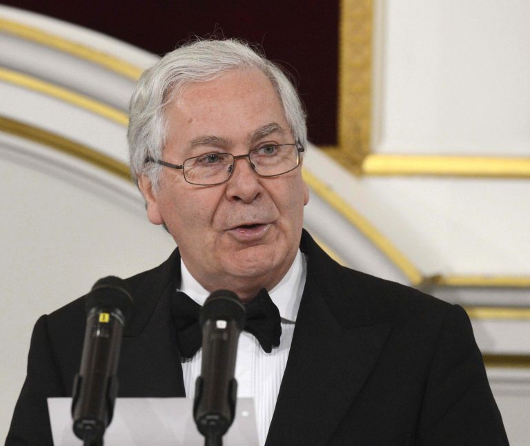   Governor of the Bank of England Mervyn King delivers his Mansion House speech during The Lord Mayor of the City of London's annual Dinner to the Bankers and Merchants, Mansion House, London Thursday June 14, 2012. King say that an emergency bank lending scheme in an attempt to tackle a squeeze on credit is aimed at encouraging banks to increase their lending to the country's businesses, amid caution sparked by fears over the fate of the eurozone. (AP Photo/Rebecca Naden/PA) UNITED KINGDOM OUT   