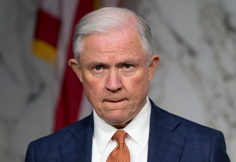Sen. Jeff Sessions, R-Ala., names six Middle Eastern countries from which immigration should be barred. (AP Photo/Carolyn Kaster)