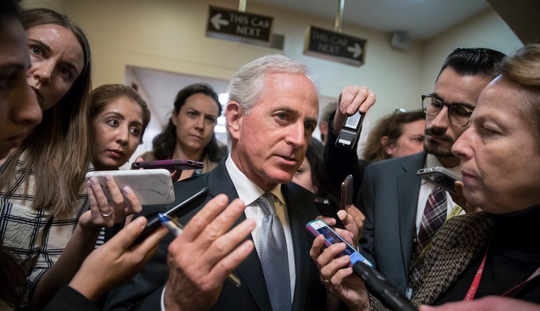 Sen. Bob Corker, R-Tenn., tweeted on Saturday that Roy Moore's own nomination was 