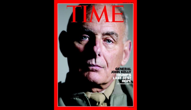 The new White House chief of staff John Kelly graces the cover of Time magazine, which proclaimed the retired Marine general 