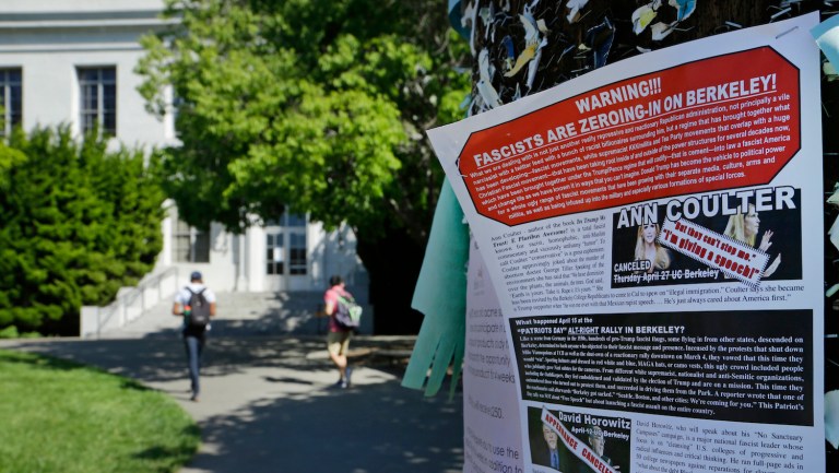 Young America’s Foundation and the Berkeley College Republicans filed a suit in federal court suing the school for violating their rights to free speech, due process, and equal protection. (AP Photo/Ben Margot, File)