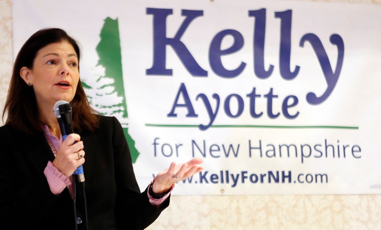 Kelly Ayotte is clinging to a 2-point lead over Maggie Hassan in the Granite State. (AP Photo/Jim Cole)