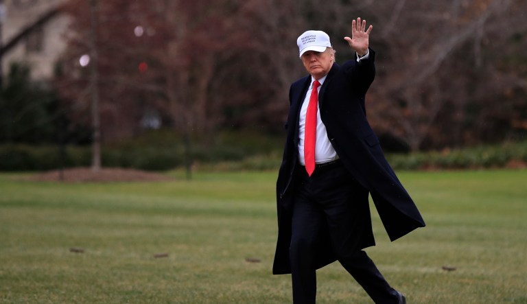President Trump tweeted on Saturday to congratulate two of his former campaign managers, Corey Lewandowski and David Bossie, on their new book. (AP Photo/Manuel Balce Ceneta)