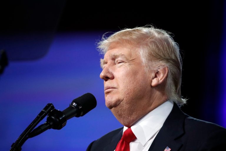 President Donald Trump speaks at the Conservative Political Action Conference (CPAC), Friday, Feb. 24, 2017, in Oxon Hill, Md. (AP Photo/Alex Brandon)