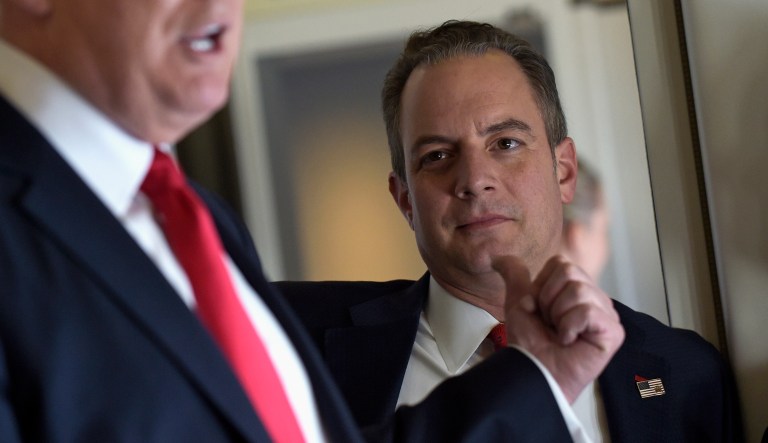 Reince Priebus, previously White House chief of staff and chairman of the Republican National Committee, joined President Trump for lunch this week, where they discussed strategy for the 2018 midterms. (AP Photo/Susan Walsh)