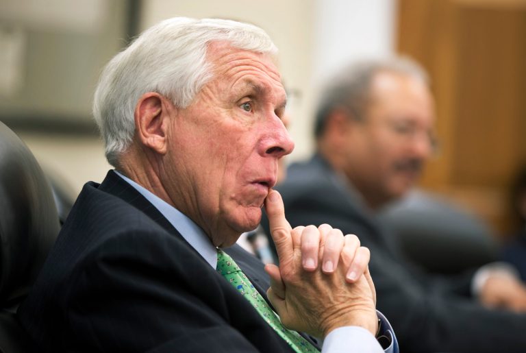 Rep. Frank Wolf, R-Va., left, shown here in April 2013, is outraged by the Department of Justice's conduct. (AP Photo/Manuel Balce Ceneta)
