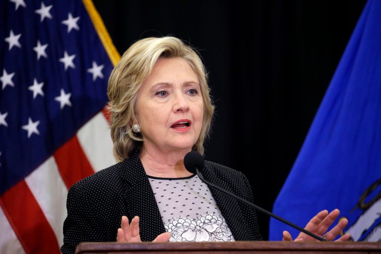Democratic presidential candidate Hillary Rodham Clinton speaks at the University of Wisconsin-Milwaukee, Thursday, Sept. 10, 2015, in Milwaukee. (AP Photo/Morry Gash)