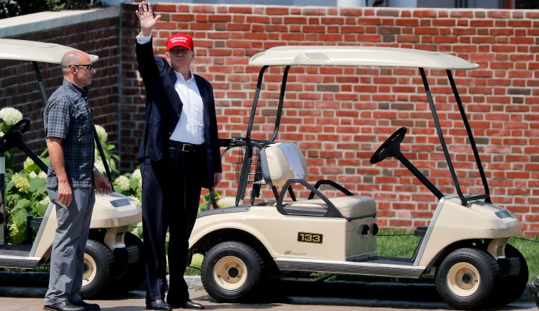 The Secret Service spent $7,100 to rent high-end portable restrooms during President Trump's 17-day 