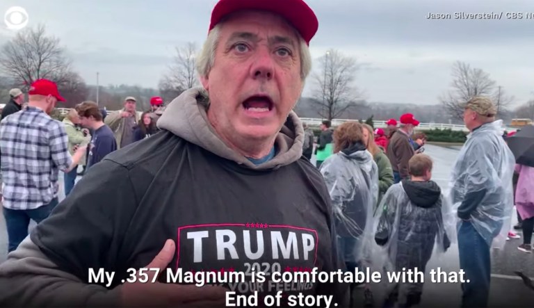 ‘My .357 Magnum is comfortable with that’: Supporters threaten ‘second Civil War’ if Trump is removed
