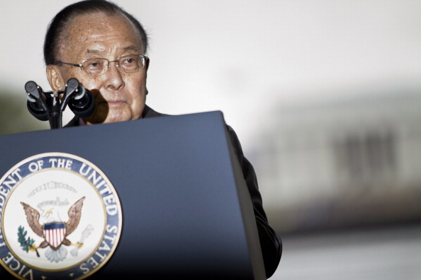 WASHINGTON - APRIL 12:  Senate President Pro Tempore Senator Daniel K. Inouye (D-HI) pauses while speaking during an event at the World War II Memorial April 12, 2011 in Washington, DC. (Photo by Brendan Smialowski/Getty Images)