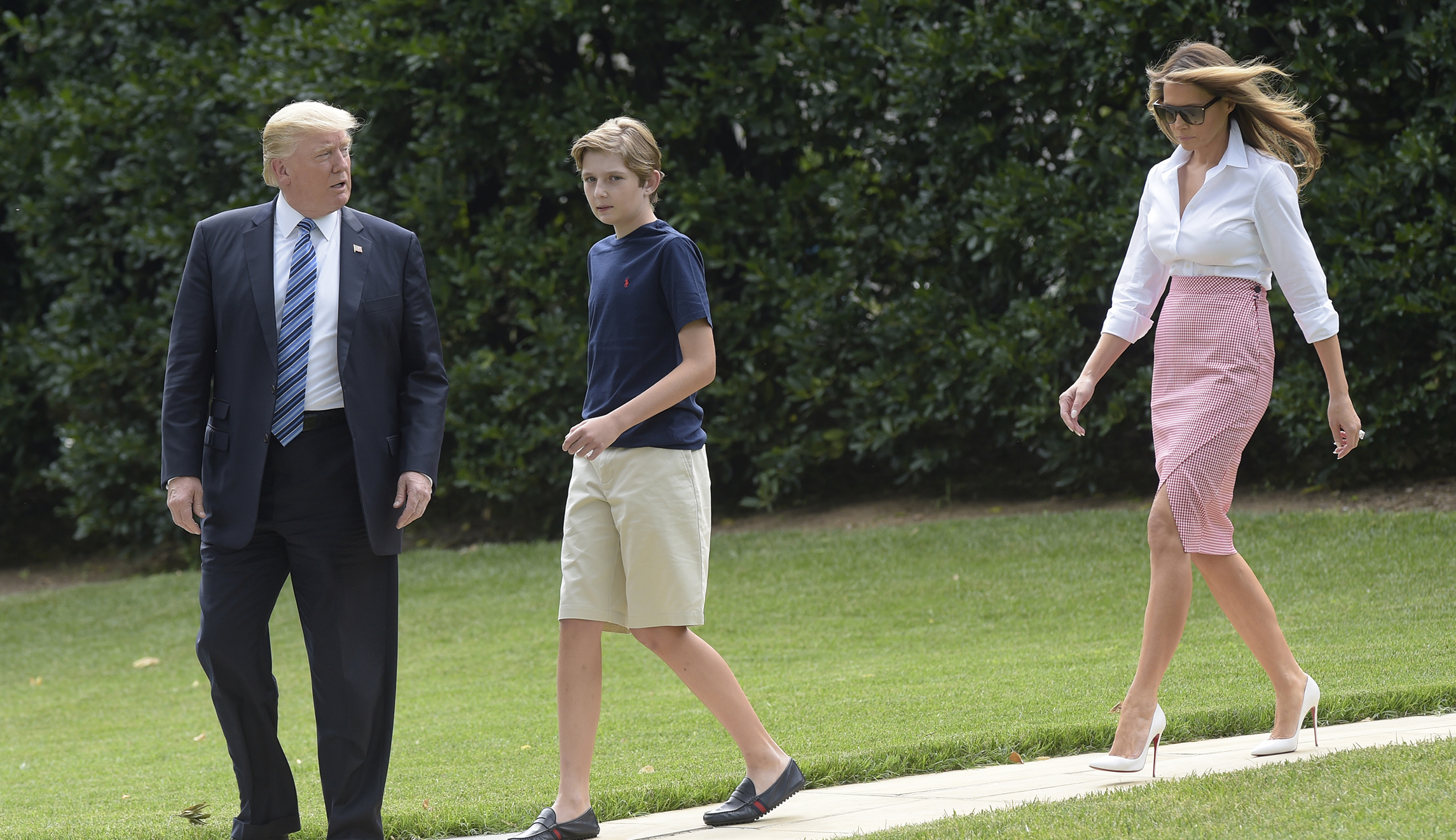 White House asks for Barron Trump’s privacy after column criticizes his clothing