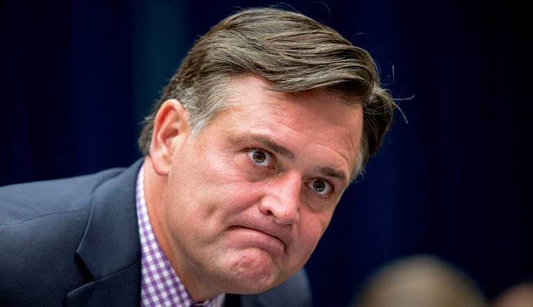 Rep. Luke Messer, R-Ind., announced July 26 that he will challenge Sen. Joe Donnelly, who is considered one of the most vulnerable Democrats up for re-election next year. (AP Photo/Andrew Harnik, File)