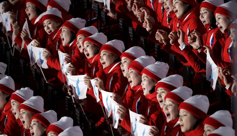 Those cheerleaders may be slaves, but look at them dance! (AP Photo/David J. Phillip)