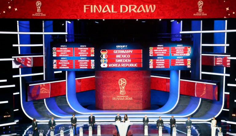 On Friday, we found out which of 8 groups each of the 32 teams will play in. (AP Photo/Ivan Sekretarev)