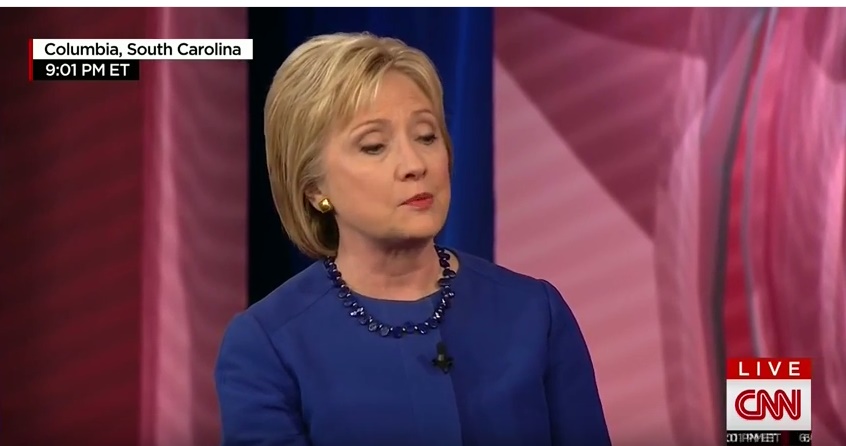 Hillary Puts Cough Drop in Mouth During Town Hall?