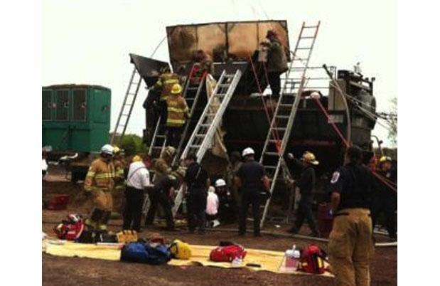 Worker pulled from mulch machine in Laurel