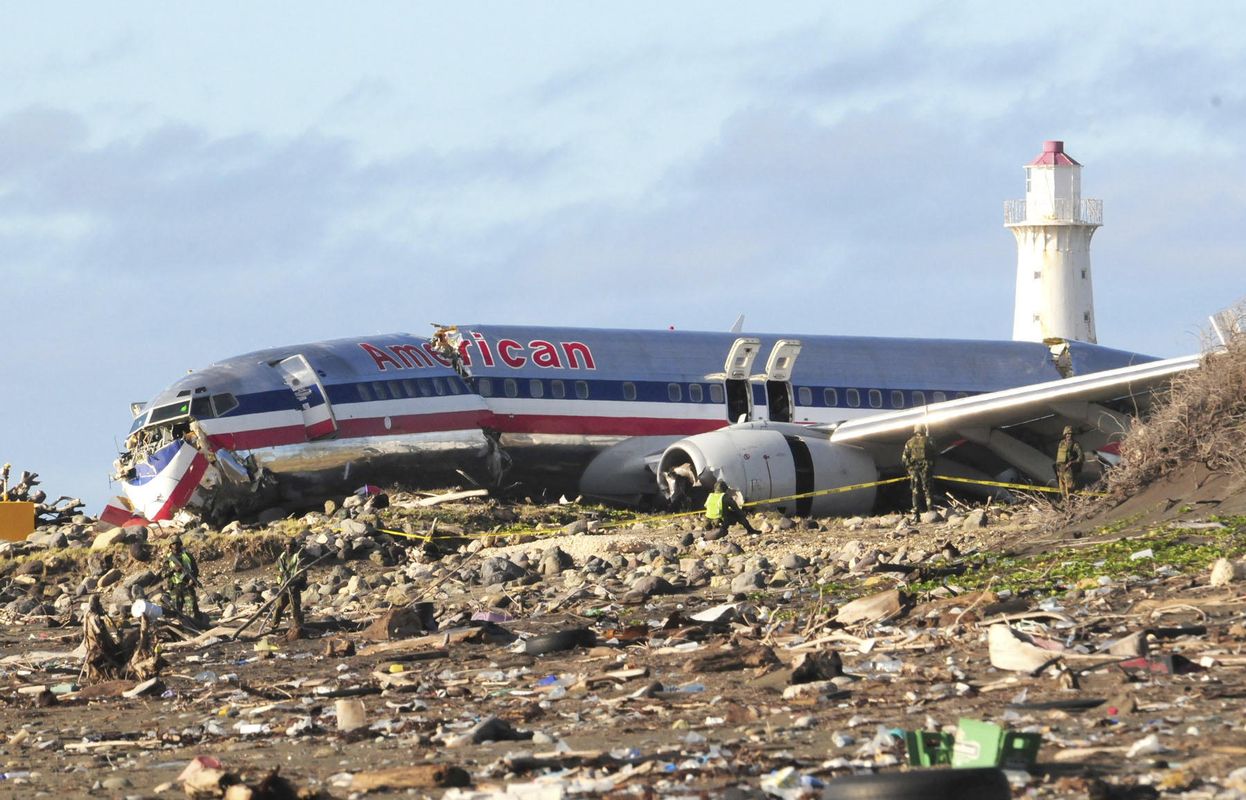 Report: Jet landed long in Jamaica crash landing
