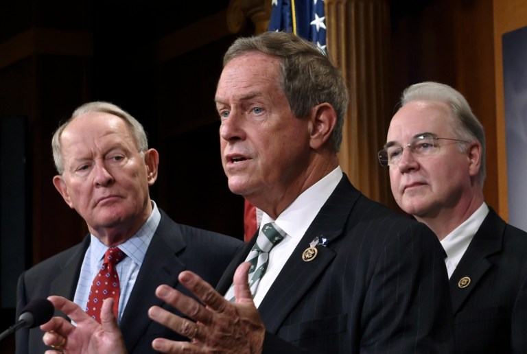 Rep. Joe Wilson, R-S.C., center, led the effort to send the letter to Ryan. (AP Photo/Susan Walsh)