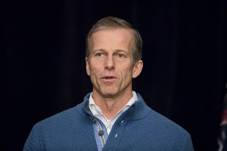 Sen. John Thune, R-S.D., said that the resignation of Mike Flynn as President Trump's national security adviser is a positive step toward getting the focus back on the country's national security issues. (AP Photo/Matt Rourke)