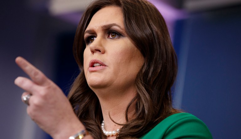 Trump has dispatched his press secretary and daughter to make public statements about the GOP candidate's actions. (AP Photo/Evan Vucci)