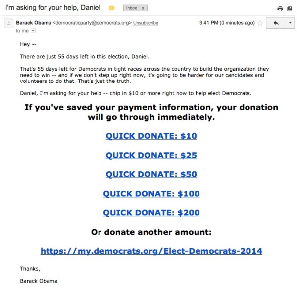 Obama Asks for Donations Before ISIS Speech