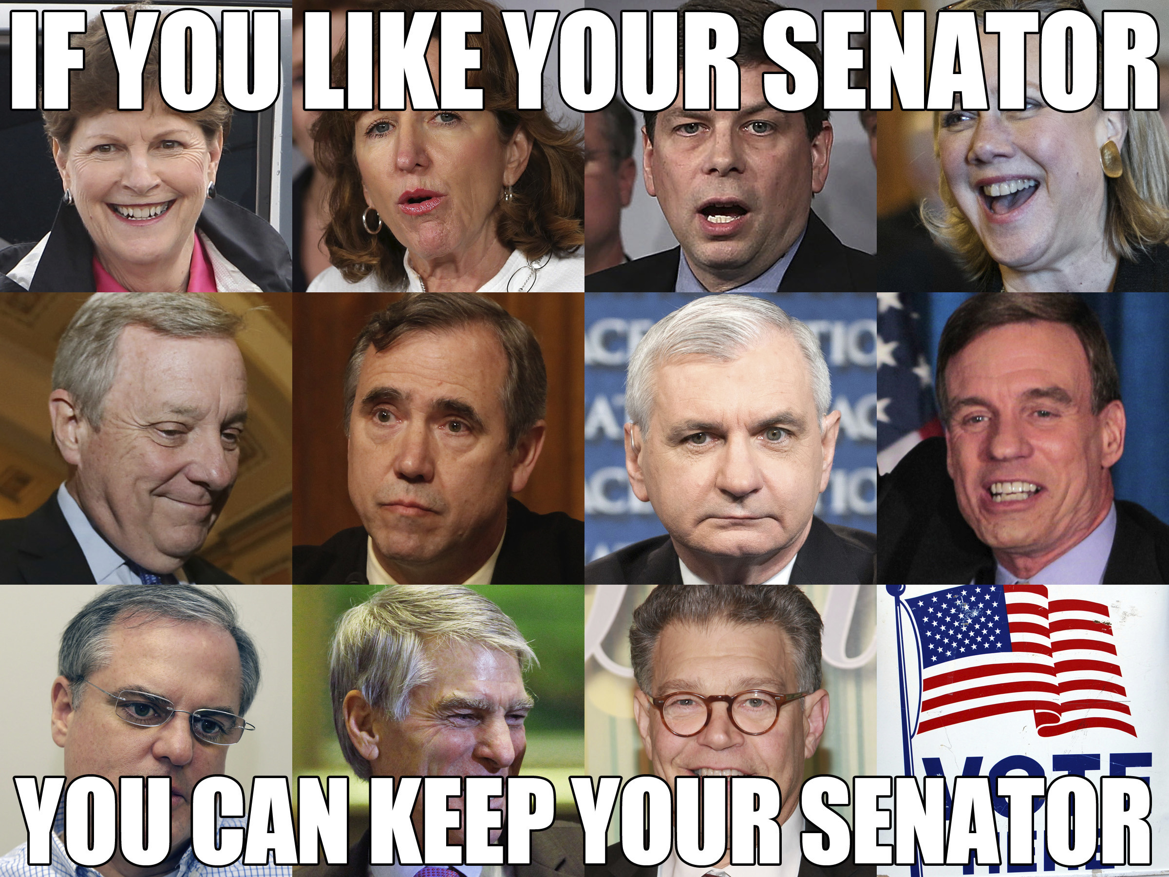 Monday meme: Vulnerable senators who defended Obamacare