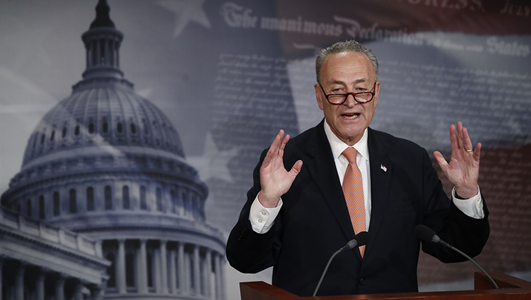 Chuck Schumer ups the pressure on moderate Republicans