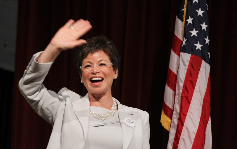 White House Senior Adviser Valerie Jarrett denied that she has more influence on President Obama due to her social friendship with Obama and his family. (Photo by Isaac Brekken/Getty images)