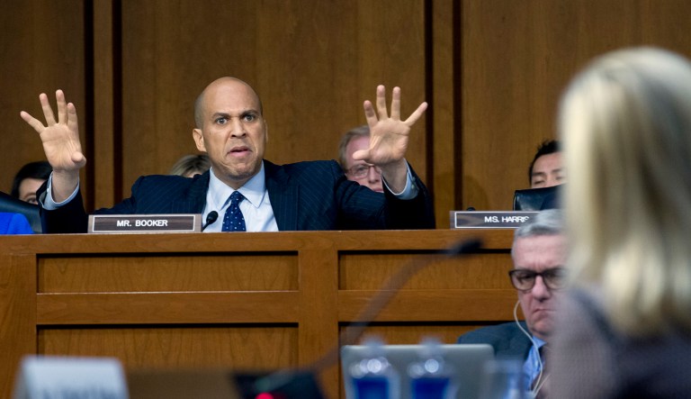 Sen. Cory Booker's, D-N.J., pompous, self-satisfied rant at Homeland Security Secretary Kirstjen Nielsen during her testimony on Capitol Hill this week was rightfully held up as an example of being arrogantly condescending to a qualified woman. (AP Photo/Jose Luis Magana)