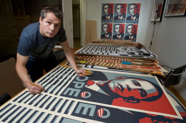 Los Angeles artist Shepard Fairey, who designed the Barack Obama 