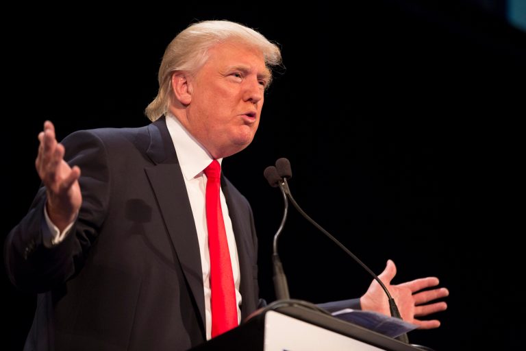 Donald Trump speaks during the Family Leadership Summit in Ames, Iowa on Saturday. (AP Photo/Justin Hayworth)