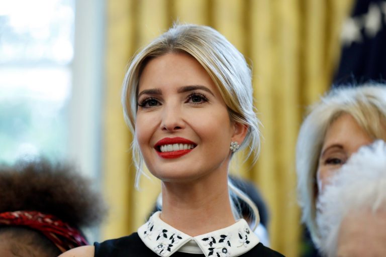 Ivanka Trump stands before President Donald Trump signs a memorandum to expand access to STEM, science technology engineering and math, education, in the Oval Office of the White House, Monday, Sept. 25, 2017, in Washington. (AP Photo/Alex Brandon)