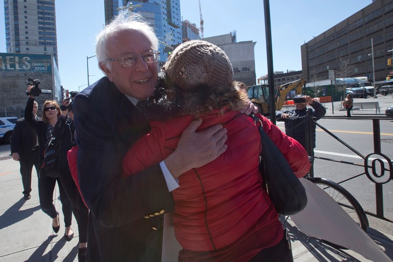 Bernie Sanders will hold a rally tonight in the heart of Manhattan's Greenwich Village. (AP Photo/Mary Altaffer)